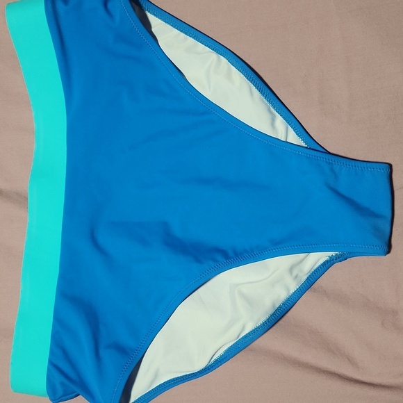 NWT BMJL women's Size M.Vibrant Blue High-Waisted Bikini Set with Wrap-Style Top - Picture 2 of 15